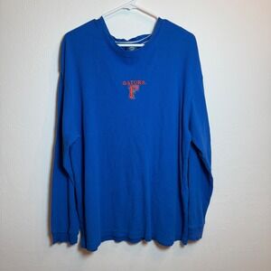 Concepts Sport‎ Sleepwear Florida Gators Shirt XL Blue Long Sleeve Waffle